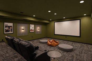 Movie theater with surround sound